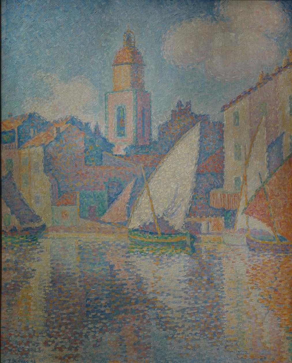 Saint-Tropez kirketårn av Paul Signac