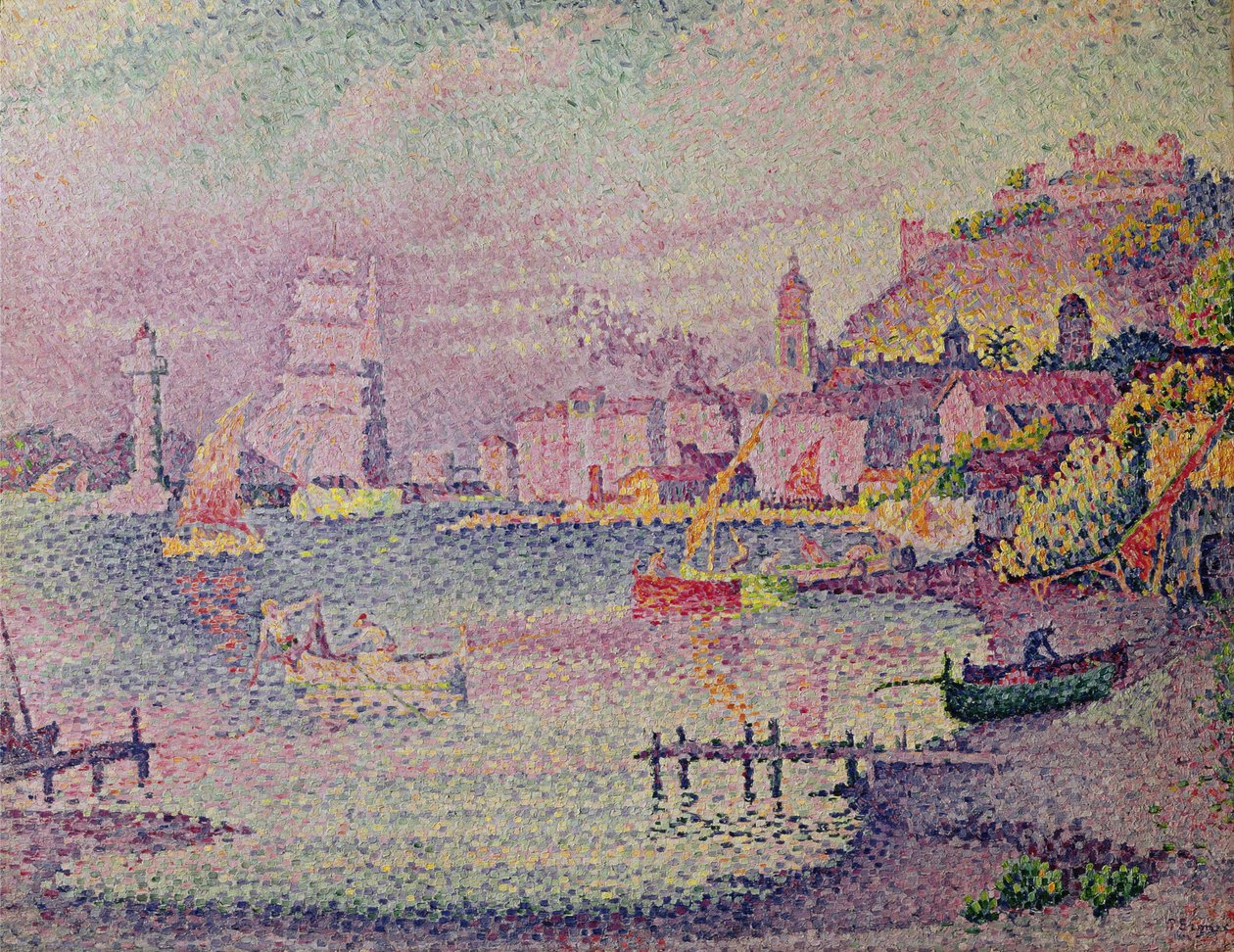 Forlater havnen i Saint-Tropez, 1902 av Paul Signac