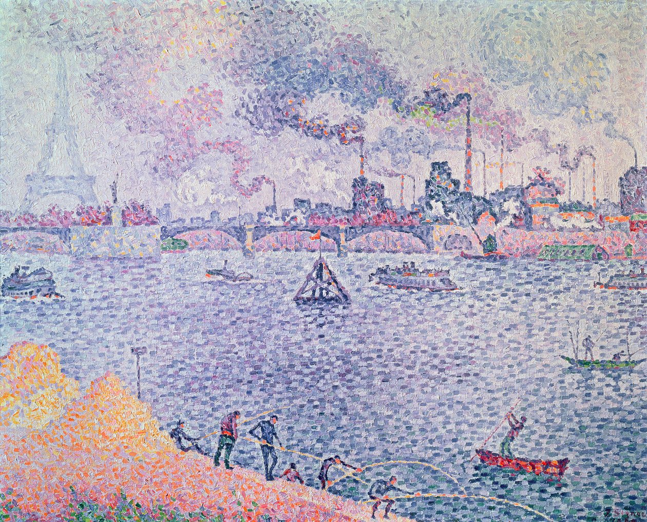 Seinen, Grenelle, 1899 av Paul Signac