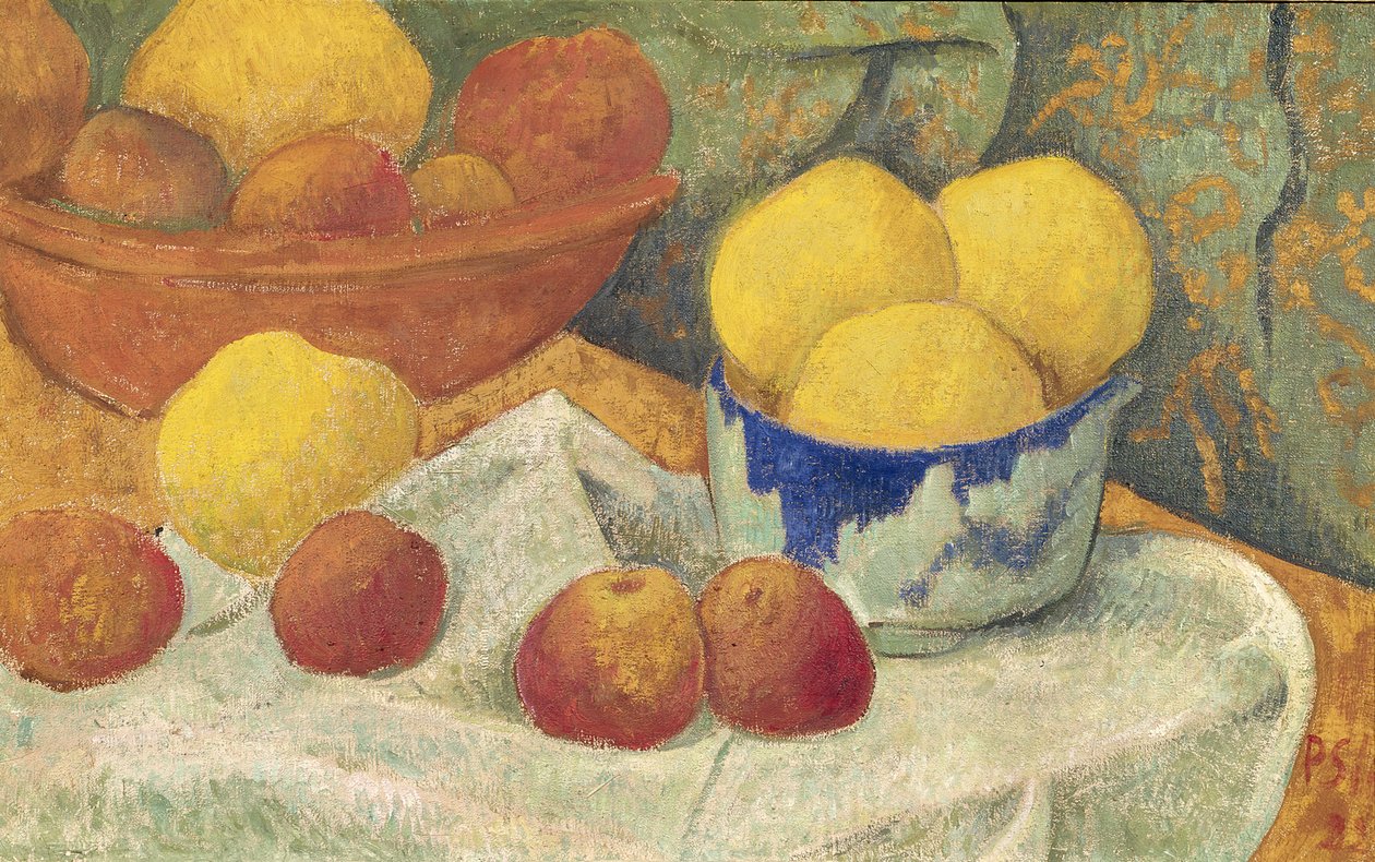 Epler med en blå tallerken, 1922 av Paul Sérusier