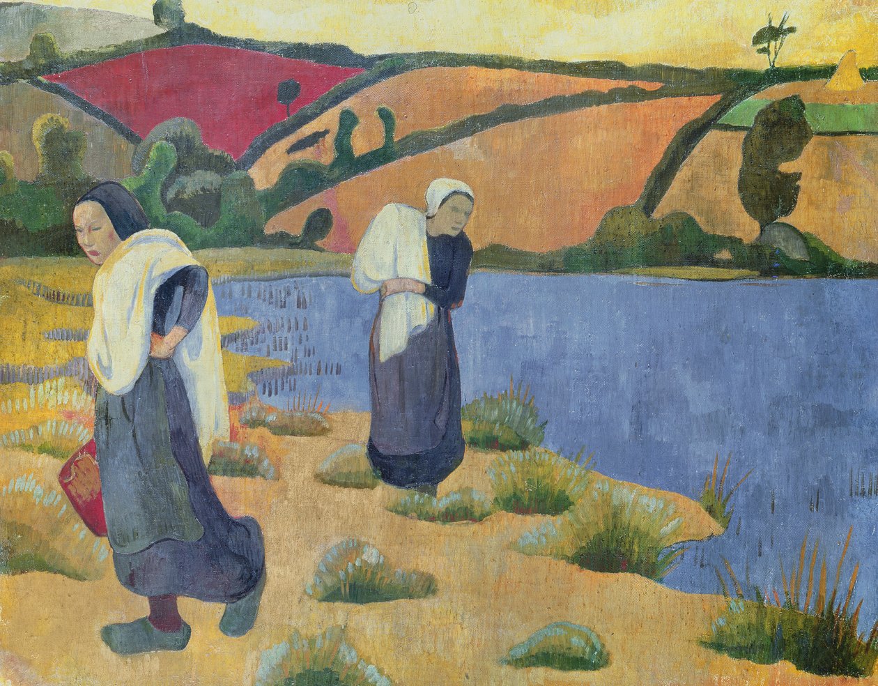 Vaskekvinner ved Laita-elven, nær Pouldu, 1892 av Paul Sérusier