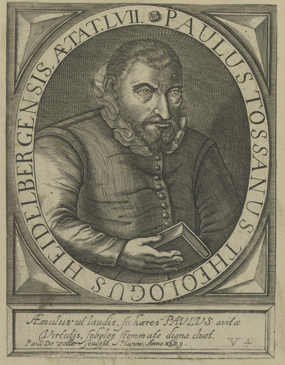 Portrett av Paulus Tossanus av Paul de Zetter  