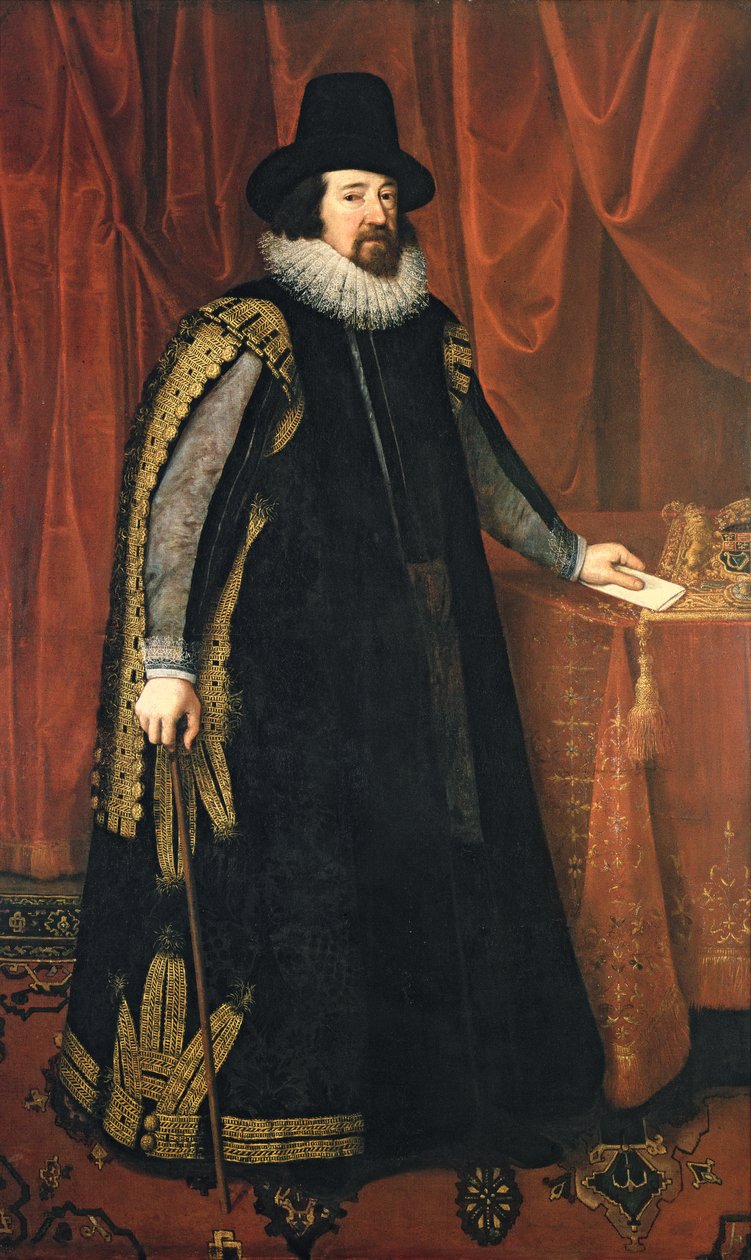Sir Francis Bacon (1561-1626) Baron Verulam av Verulam, Viscount St. Albans av Paul van Somer