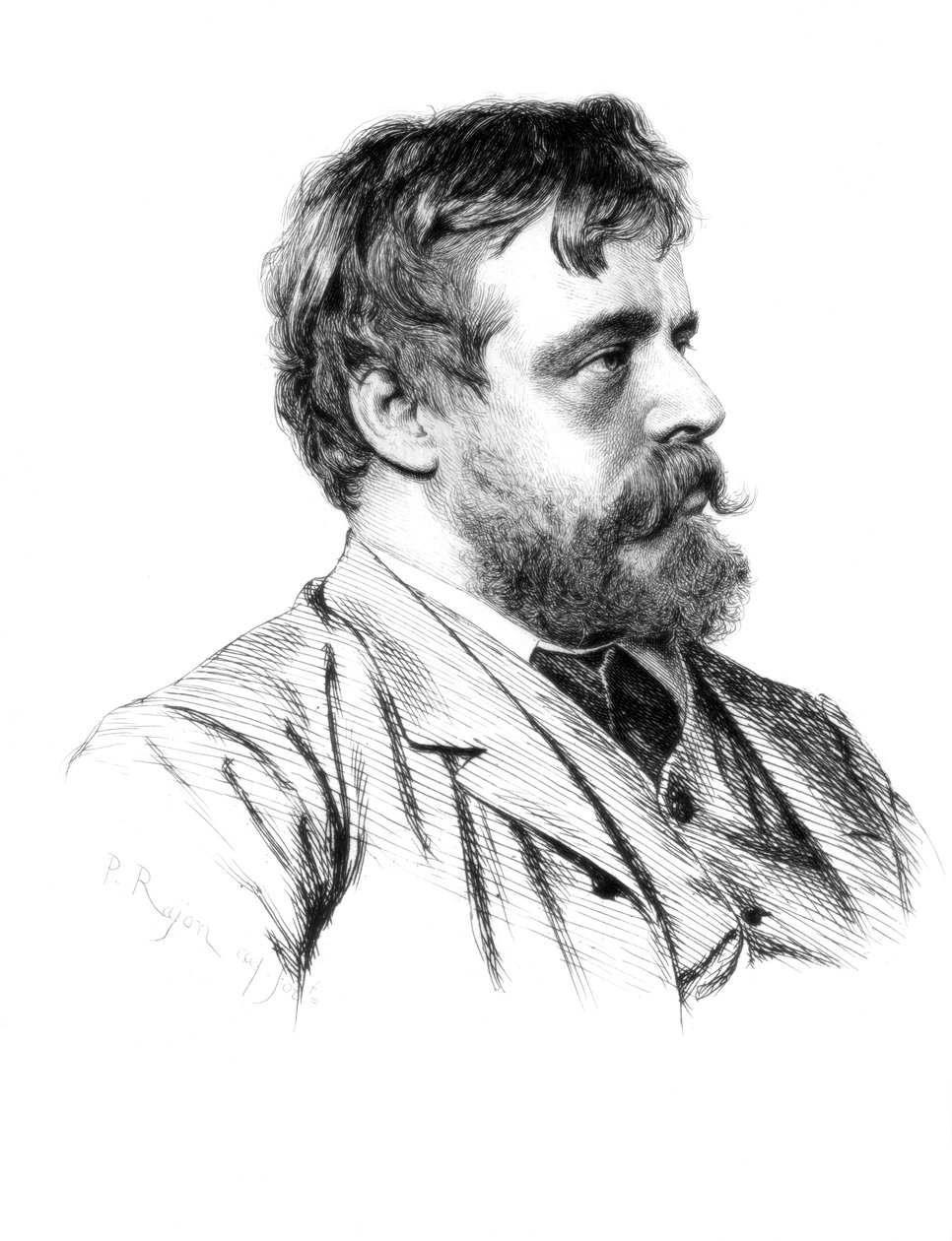 Lawrence Alma-Tadema, britisk kunstner, c1880-1882. av Paul Adolphe Rajon