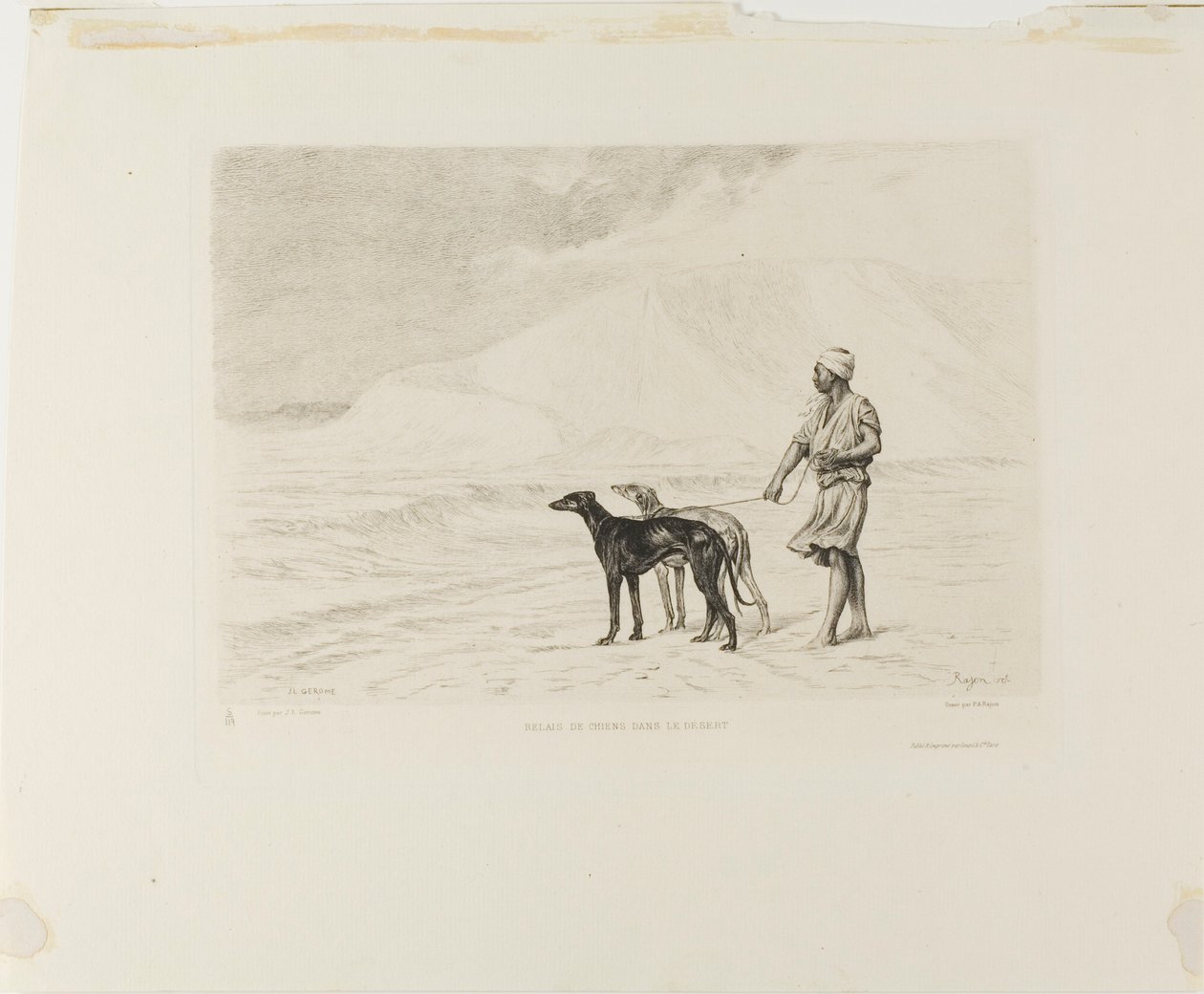 Stafett av hunder i ørkenen av Paul Adolphe Rajon