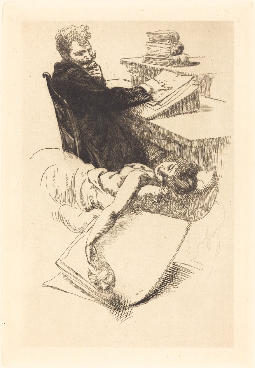 Frontispice for The Clemenceau Affair, 1905. av Paul Albert Besnard