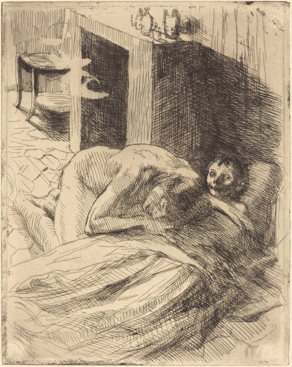 elendighet elendighet, ca. 1886. av Paul Albert Besnard