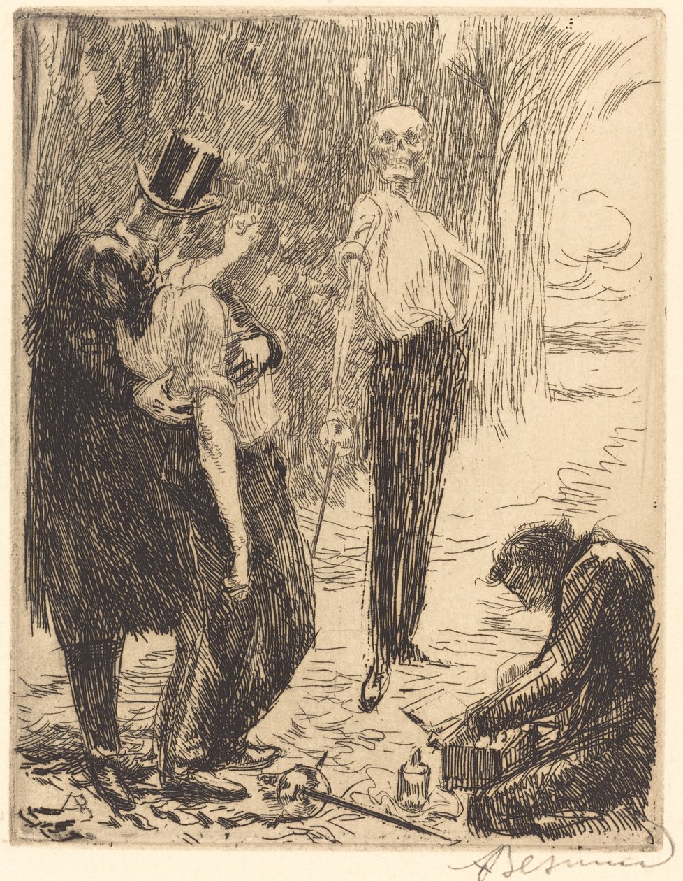 The Duel Le duel, 1900. av Paul Albert Besnard