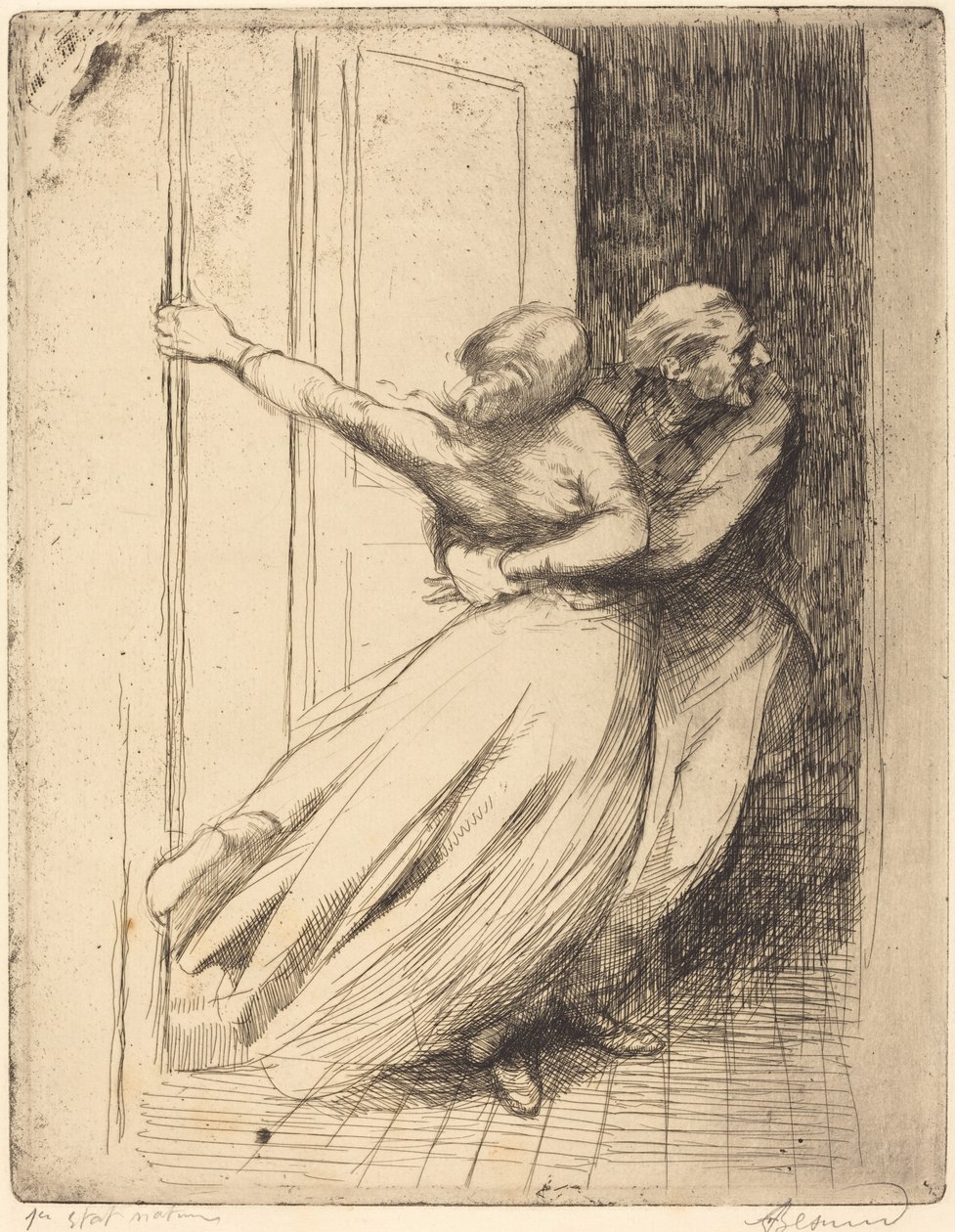 Voldtekten Le Viol, ca. 1886. av Paul Albert Besnard