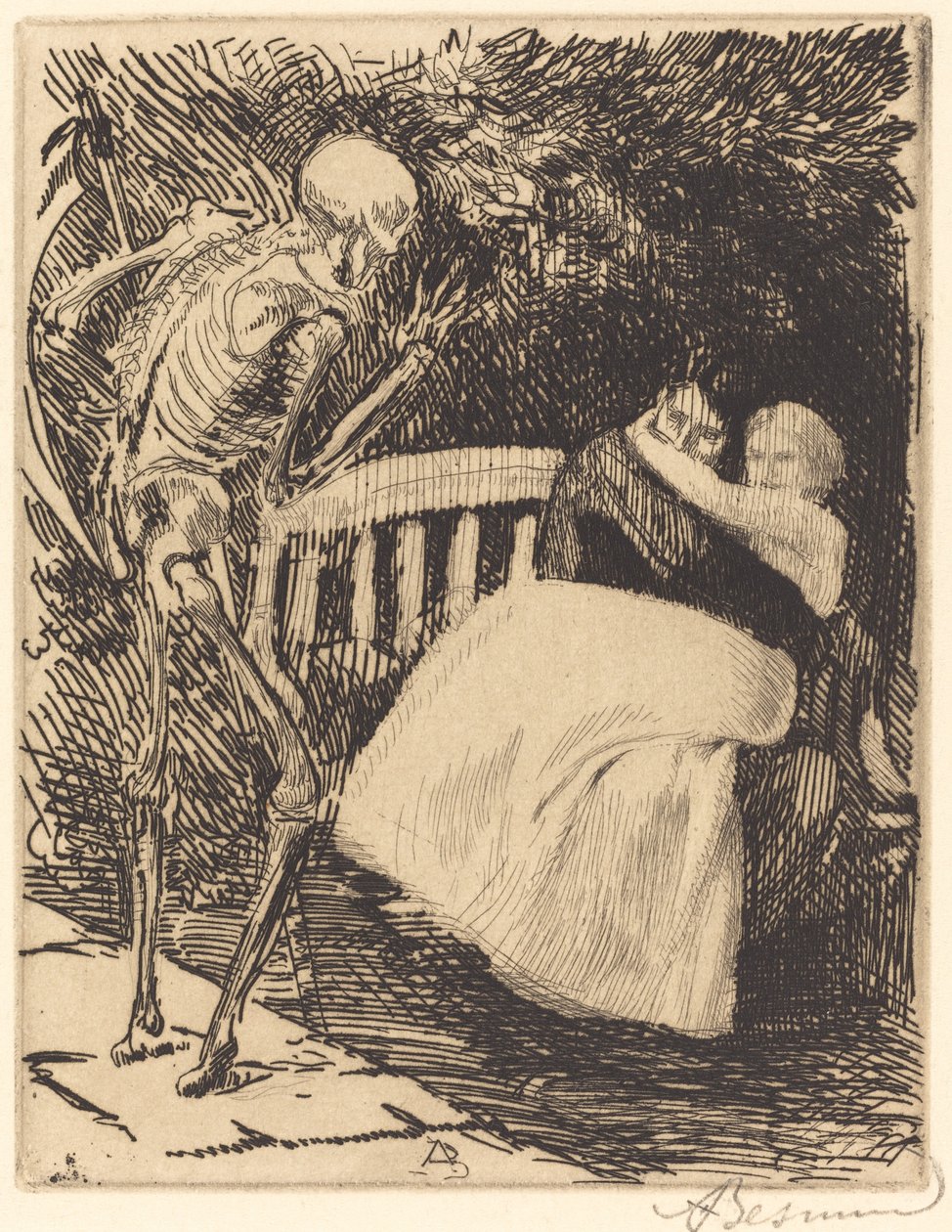 The Warning The Warning, 1900. av Paul Albert Besnard