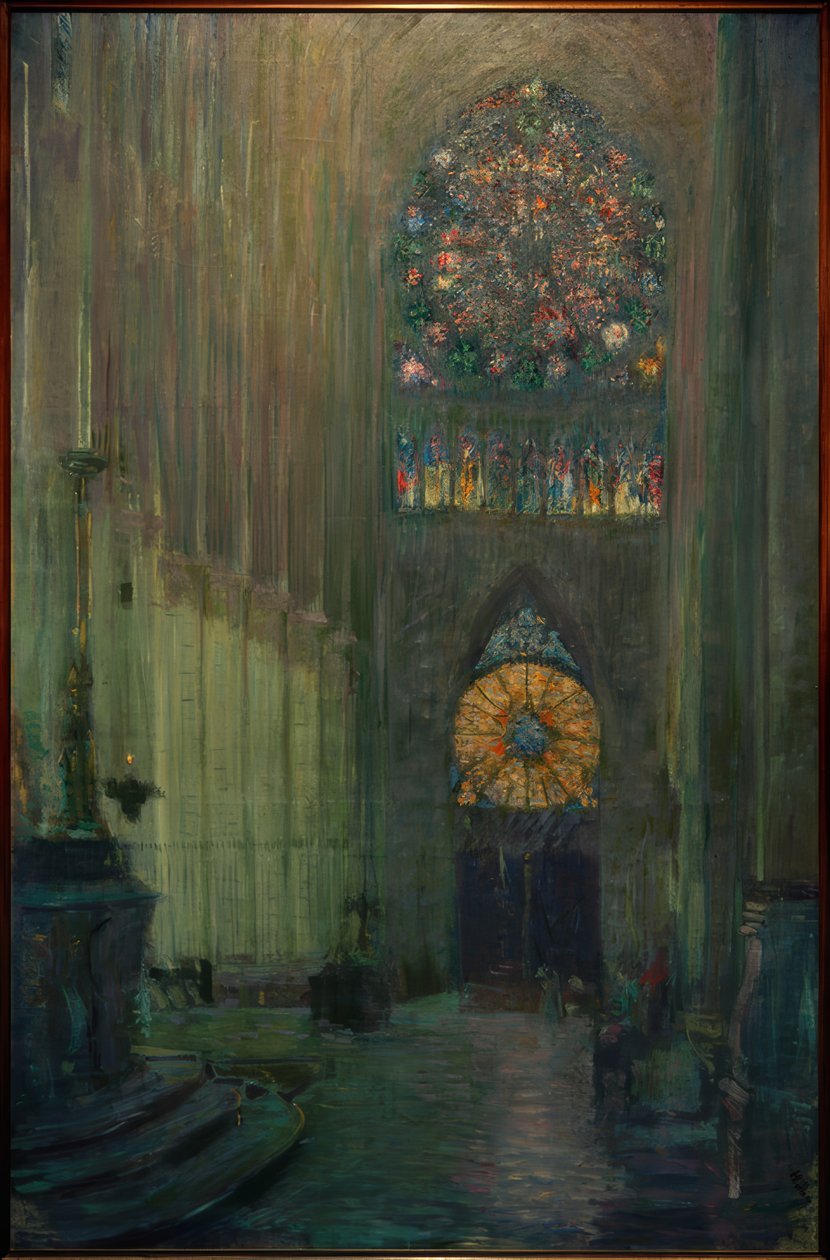 Innvendig utsikt over Reims katedral av Paul Cesar Helleu