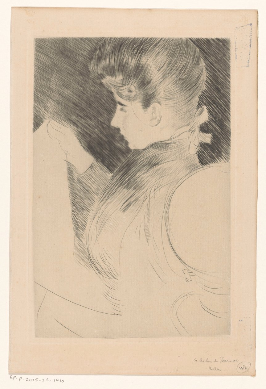 Lesende kvinne av Paul Cesar Helleu