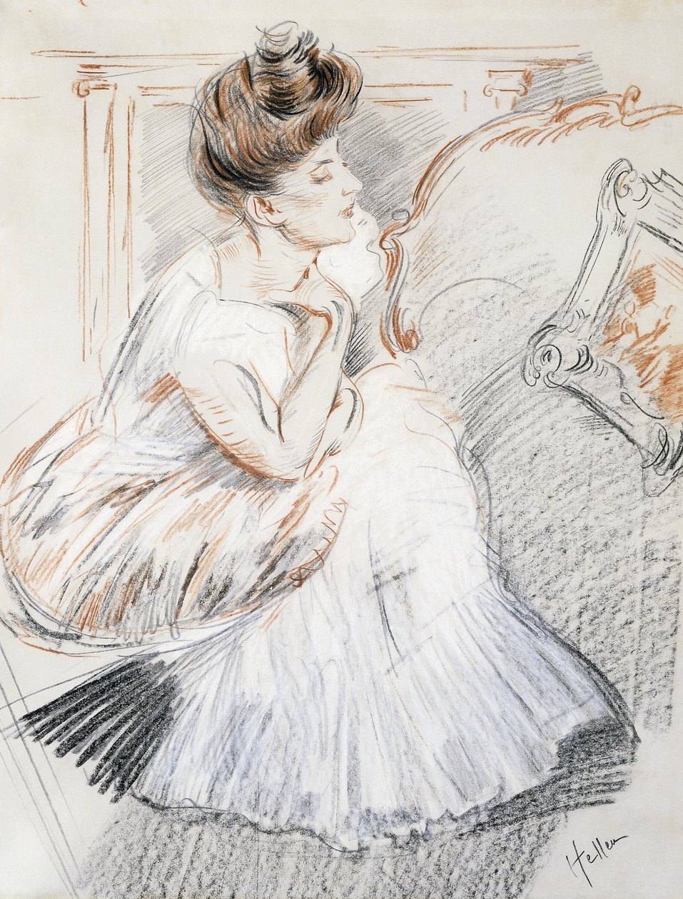 Madame Helleu, ca. 1900-02 av Paul Cesar Helleu