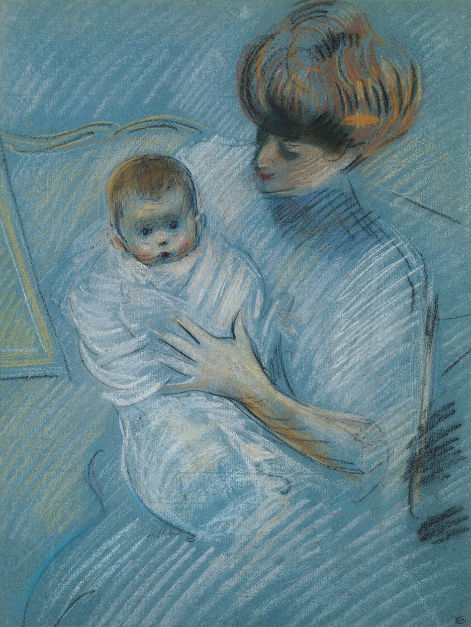 Barsel (pastell på papir) av Paul Cesar Helleu