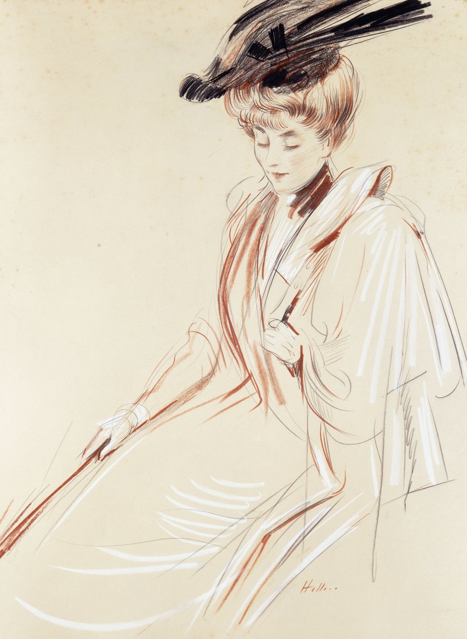 Portrett av en dame, av Paul Cesar Helleu