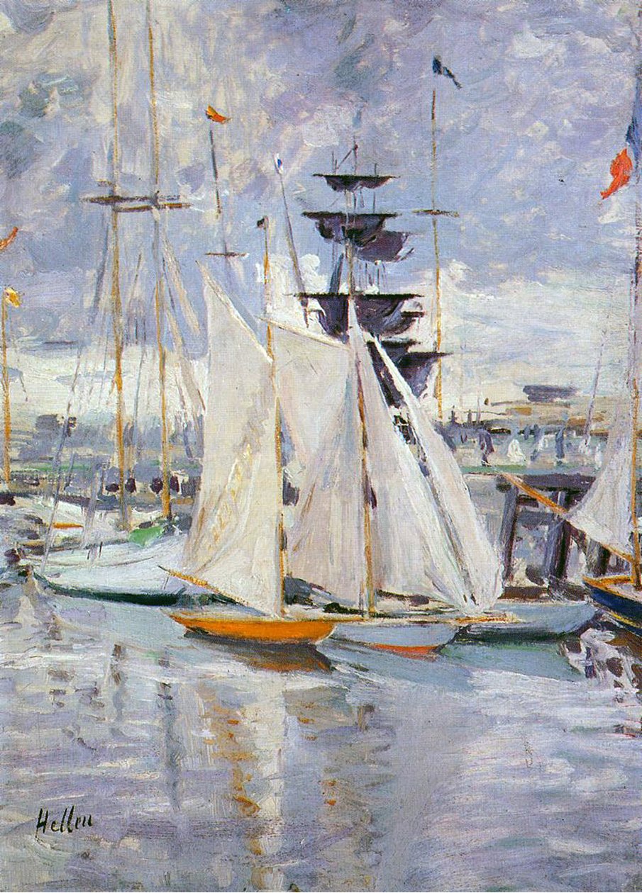 Havnen, Deauville, Normandie, 1912 av Paul Cesar Helleu