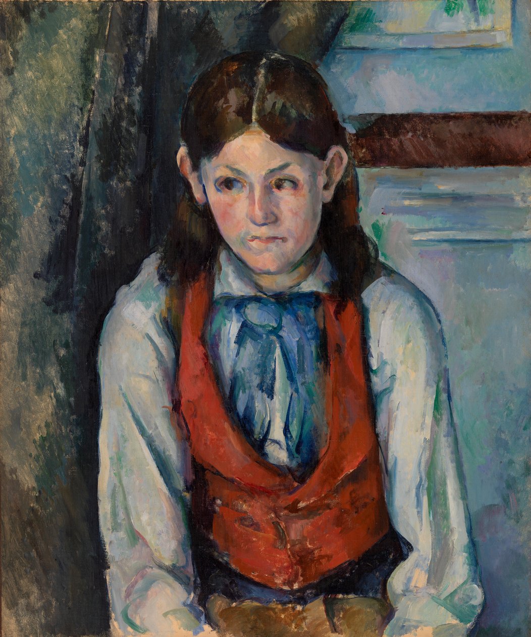 Gutt i rød vest av Paul Cézanne