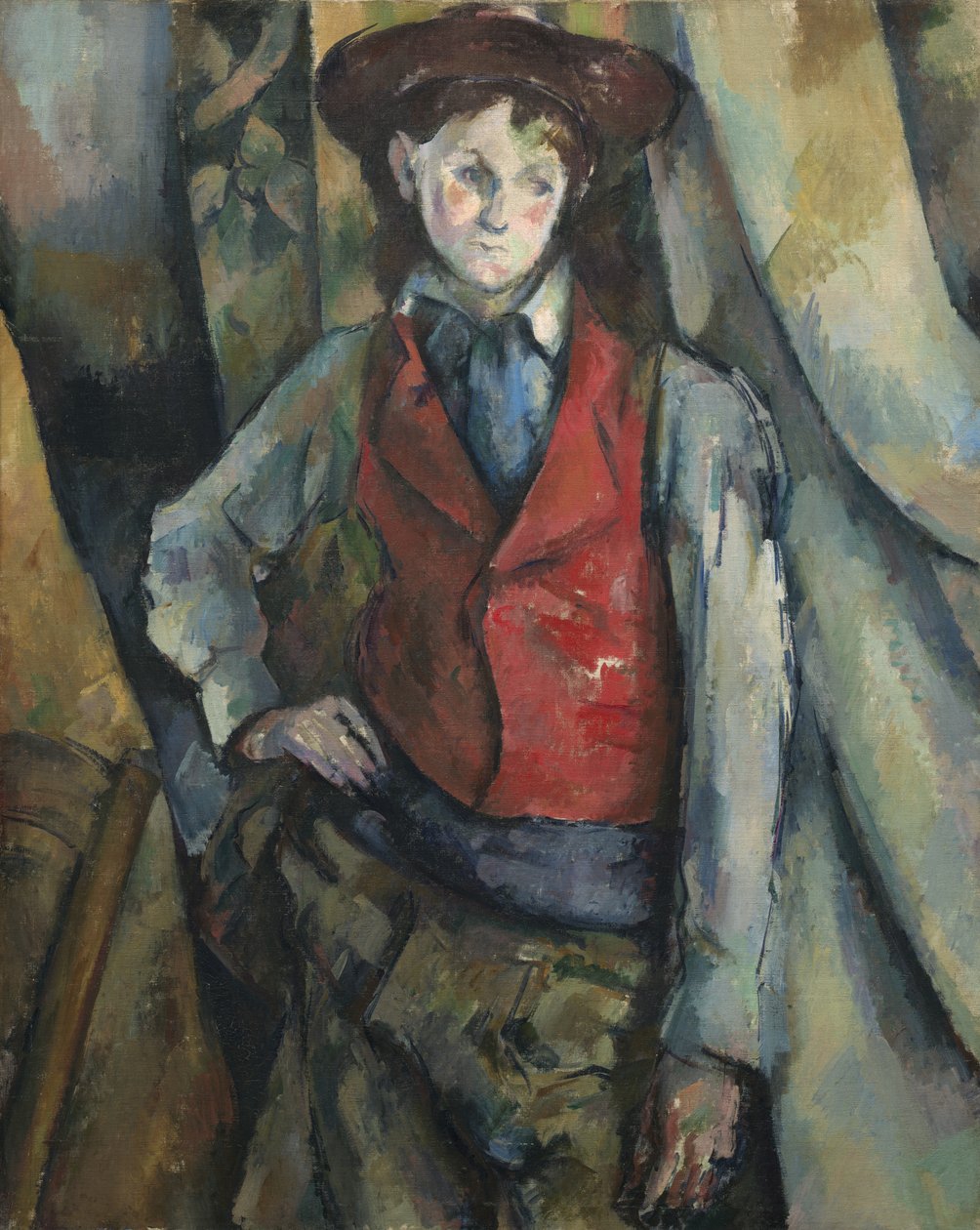 Gutt i rød vest av Paul Cézanne