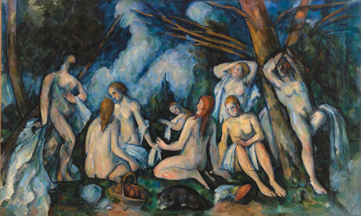 Store badegjester av Paul Cézanne