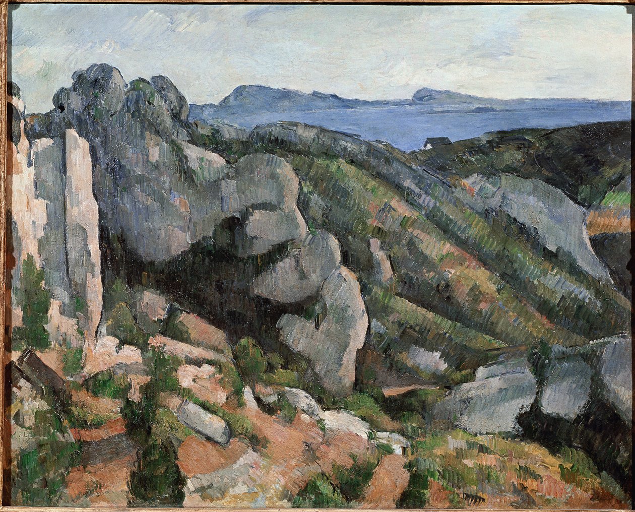 Rocks at the Estaque (olje på lerret av Paul Cézanne