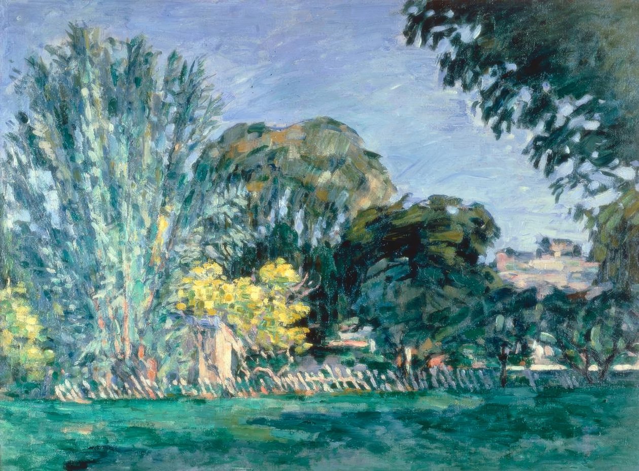 Trær ved Jas de Bouffan av Paul Cézanne