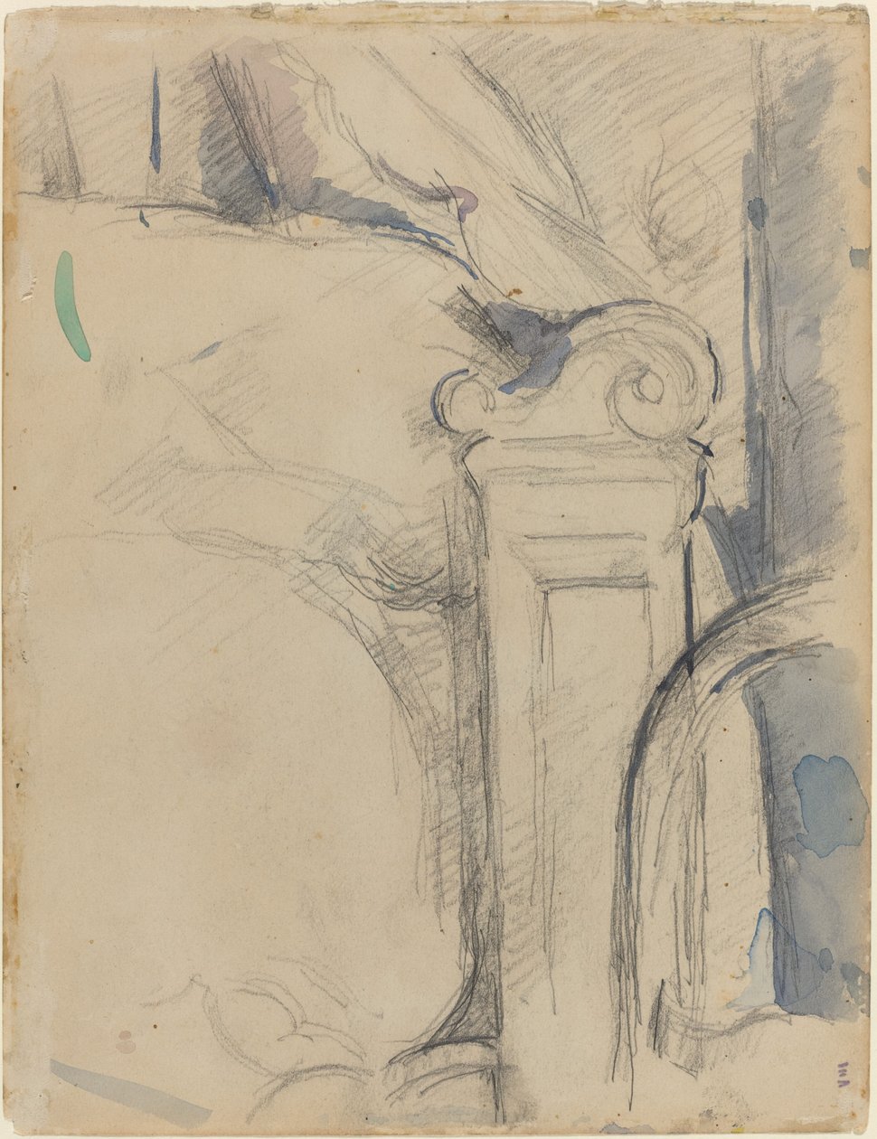 Sengestolpe [verso] av Paul Cézanne