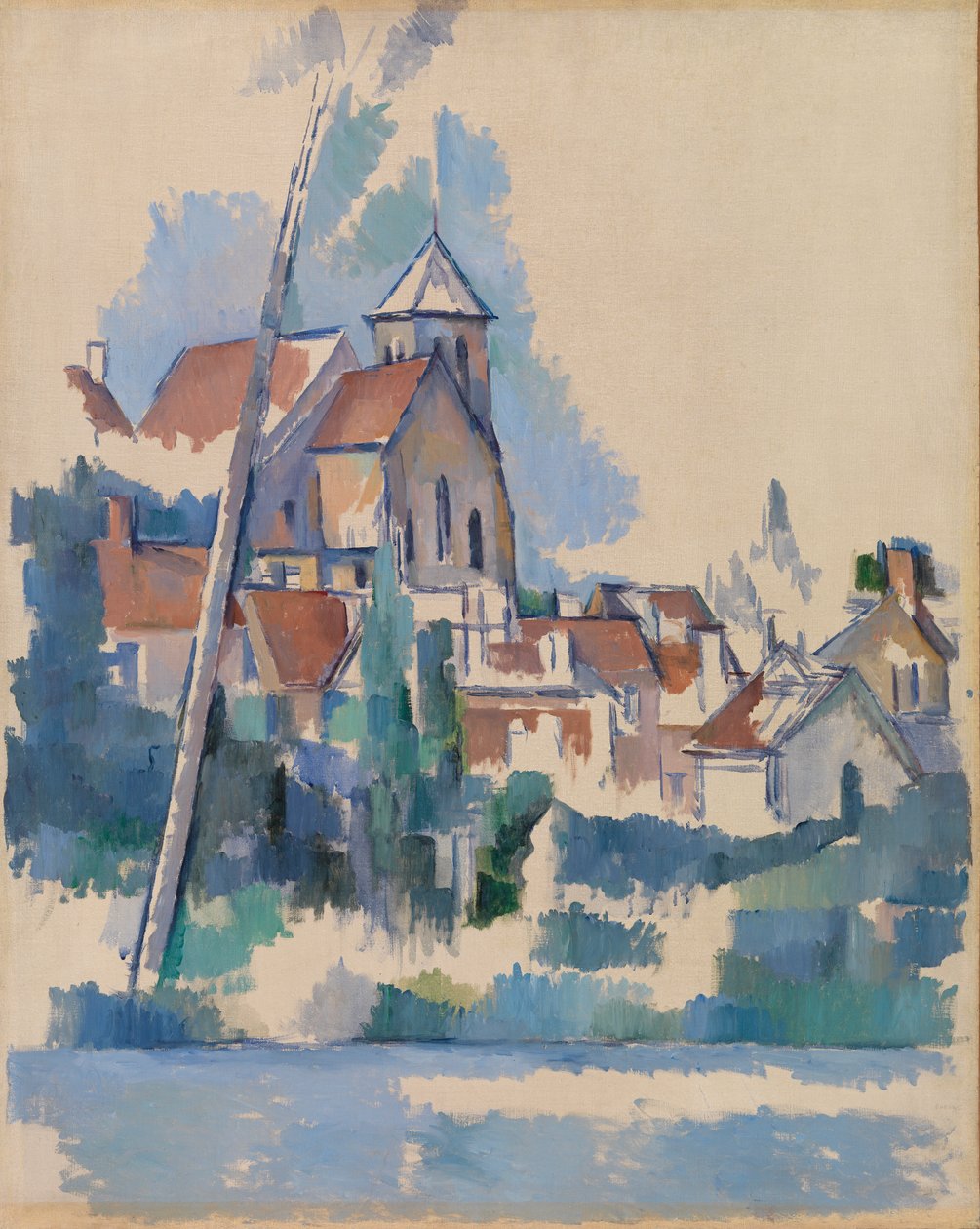 Kirken i Montigny-sur-Loing (Montigny-sur-Loings kirke) av Paul Cézanne