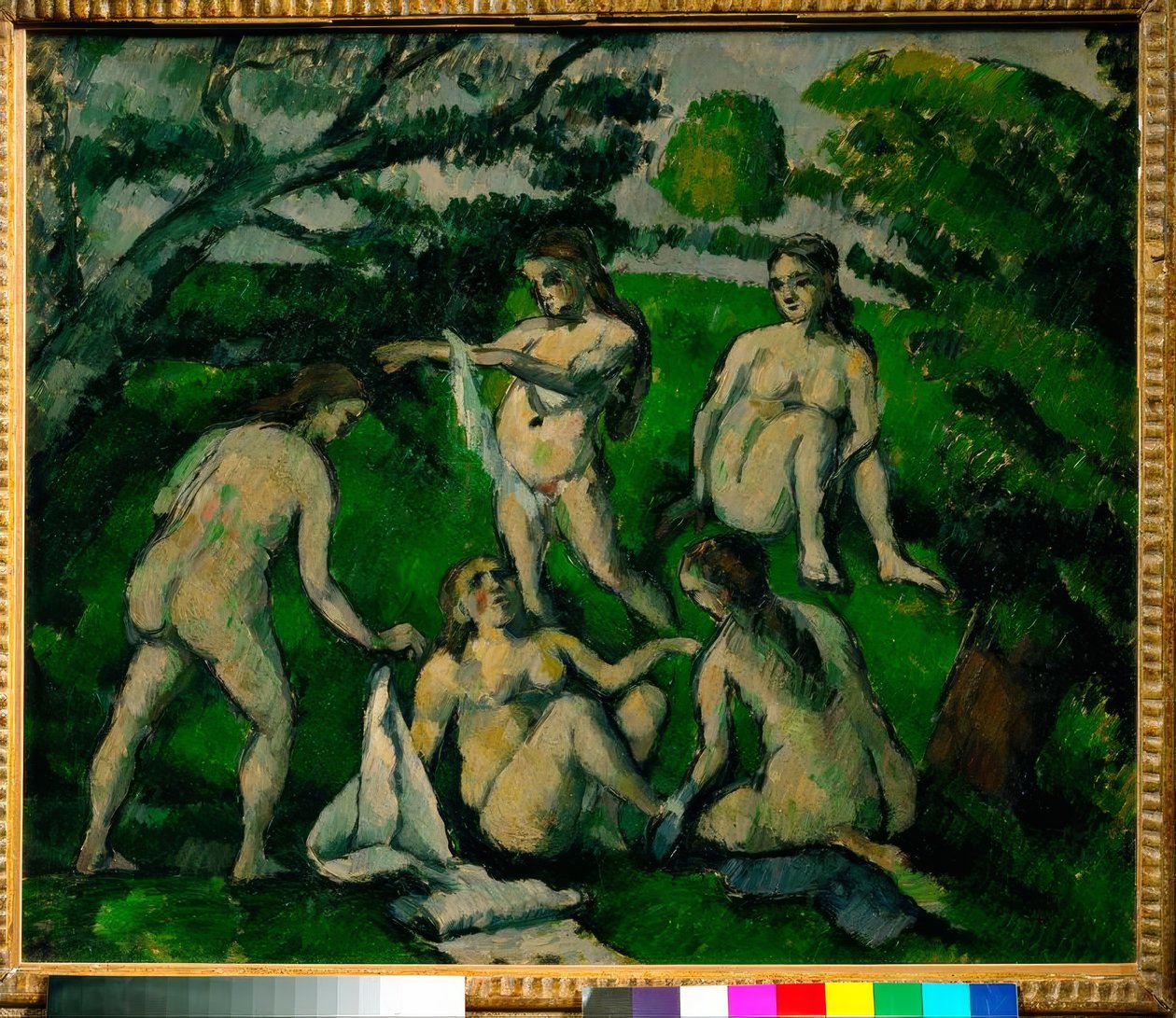 Fem badende av Paul Cézanne