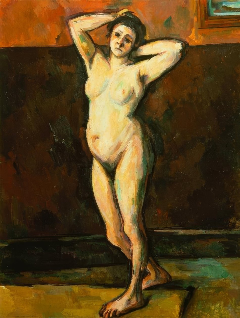 Naken kvinne står av Paul Cézanne