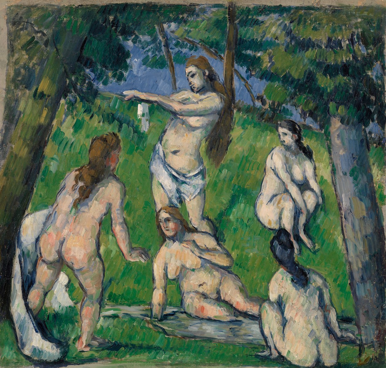 Fem badende av Paul Cézanne