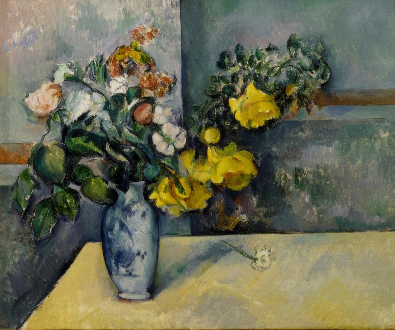 Blomster i en vase av Paul Cézanne