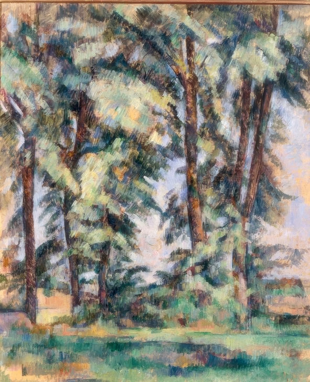 Store trær ved Jas de Bouffan av Paul Cézanne
