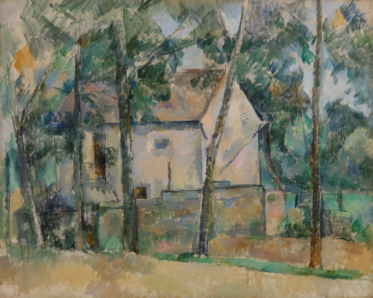 Hus og trær av Paul Cézanne