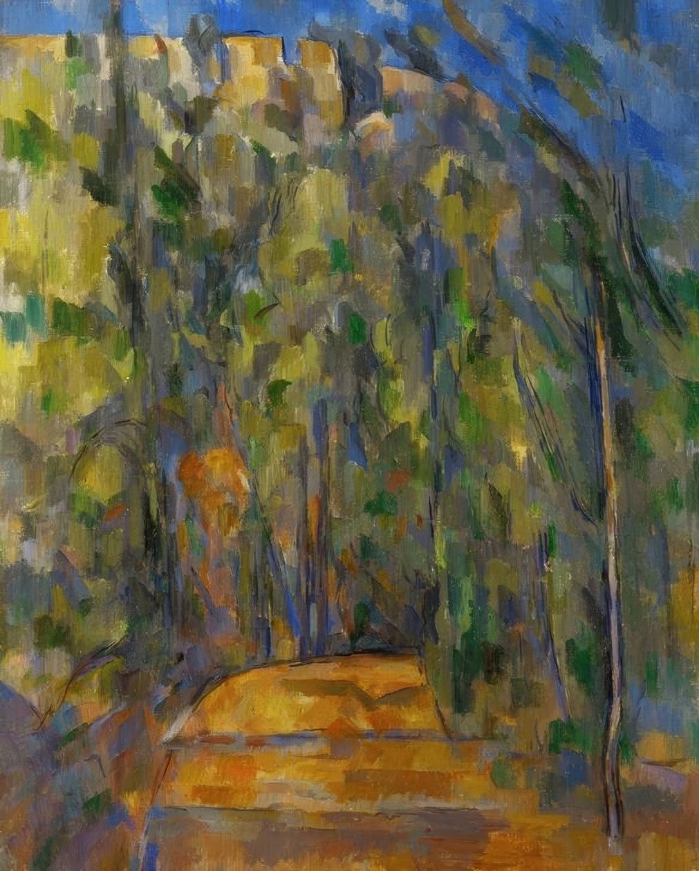 Den roterende underskogsveien av Paul Cézanne