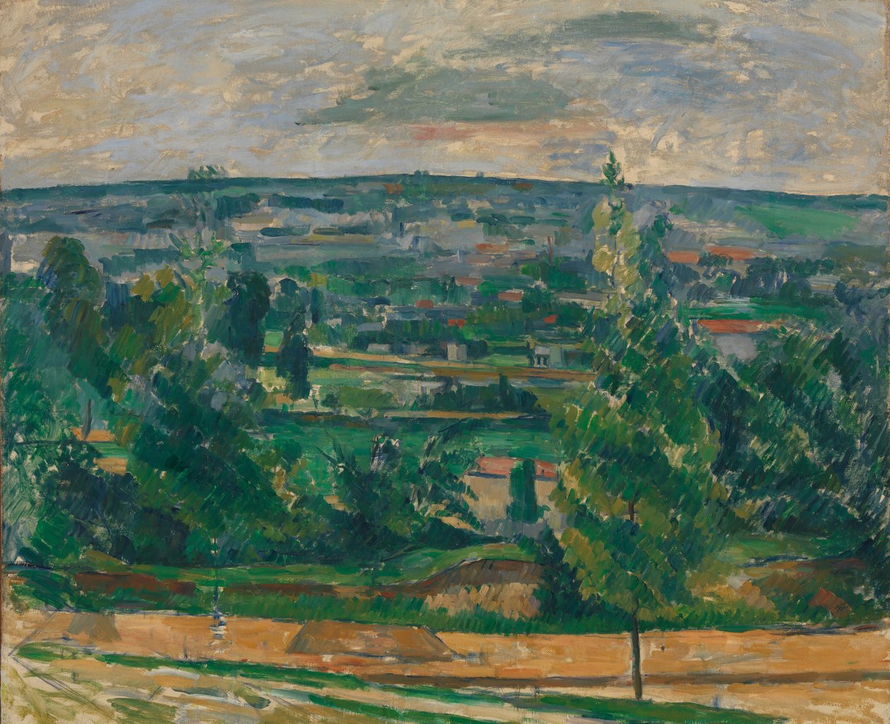 Landskap nær Melun, ca. 1879 (olje på lerret) av Paul Cézanne