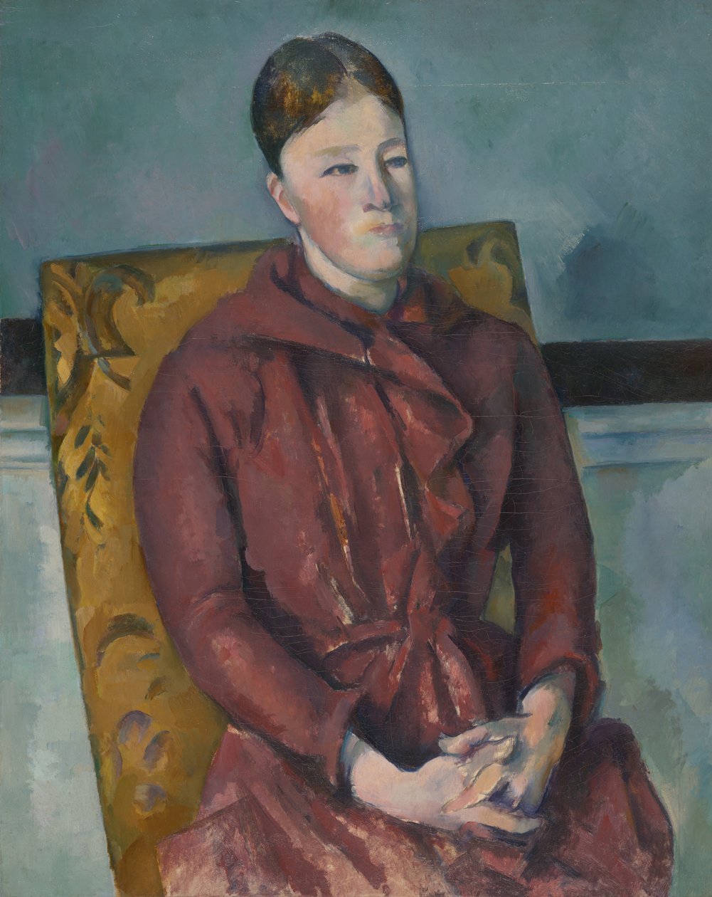 Madame Cézanne i en gul stol, 188890. av Paul Cézanne