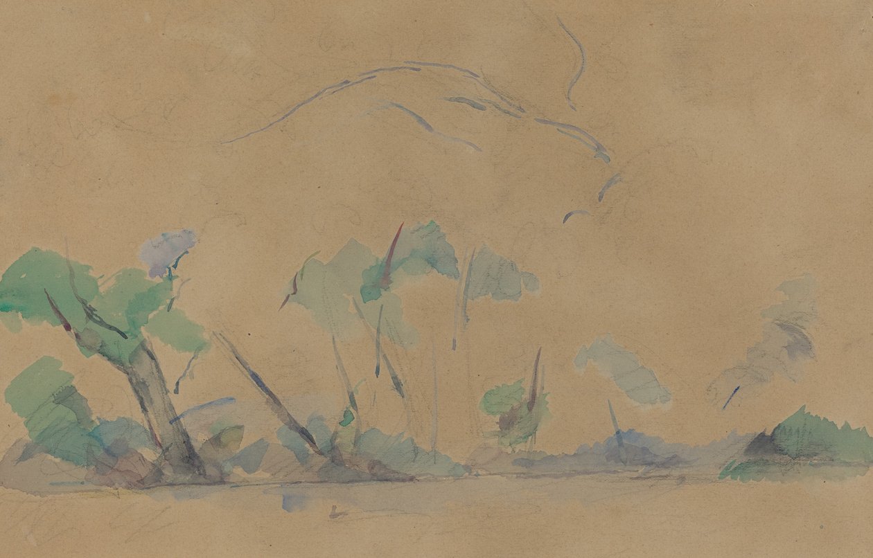 Mont Sainte-Victoire [recto], ca. 1895. av Paul Cézanne