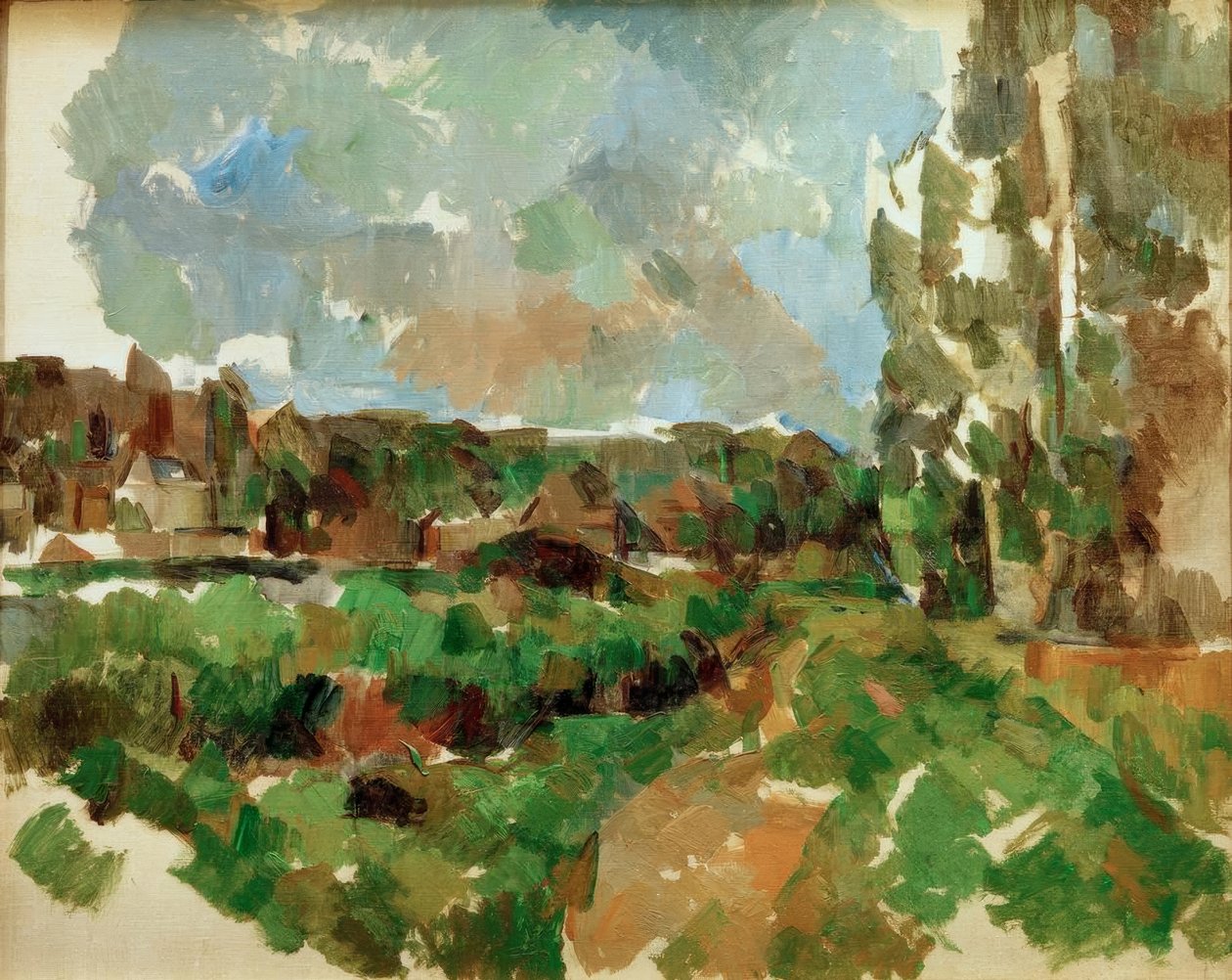 Landskap ved en elv av Paul Cézanne