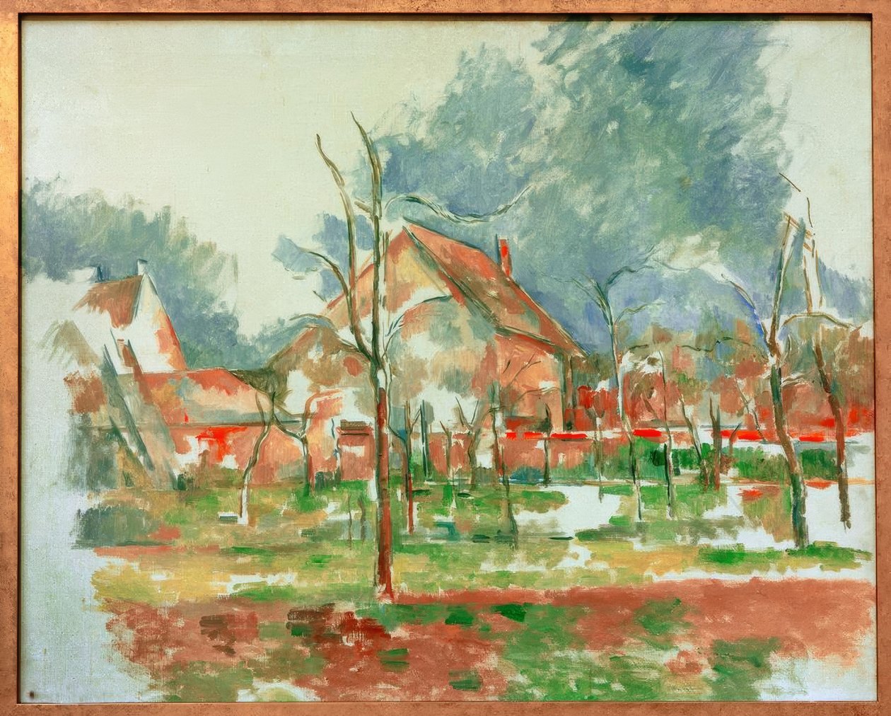 Vinterlandskap - Giverny av Paul Cézanne