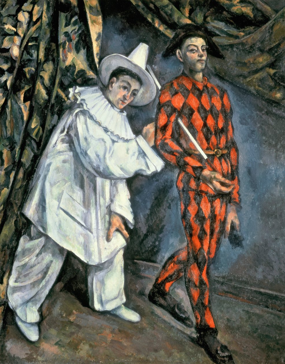 Pierrot and Harlequin (Mardi Gras), 1888 av Paul Cézanne
