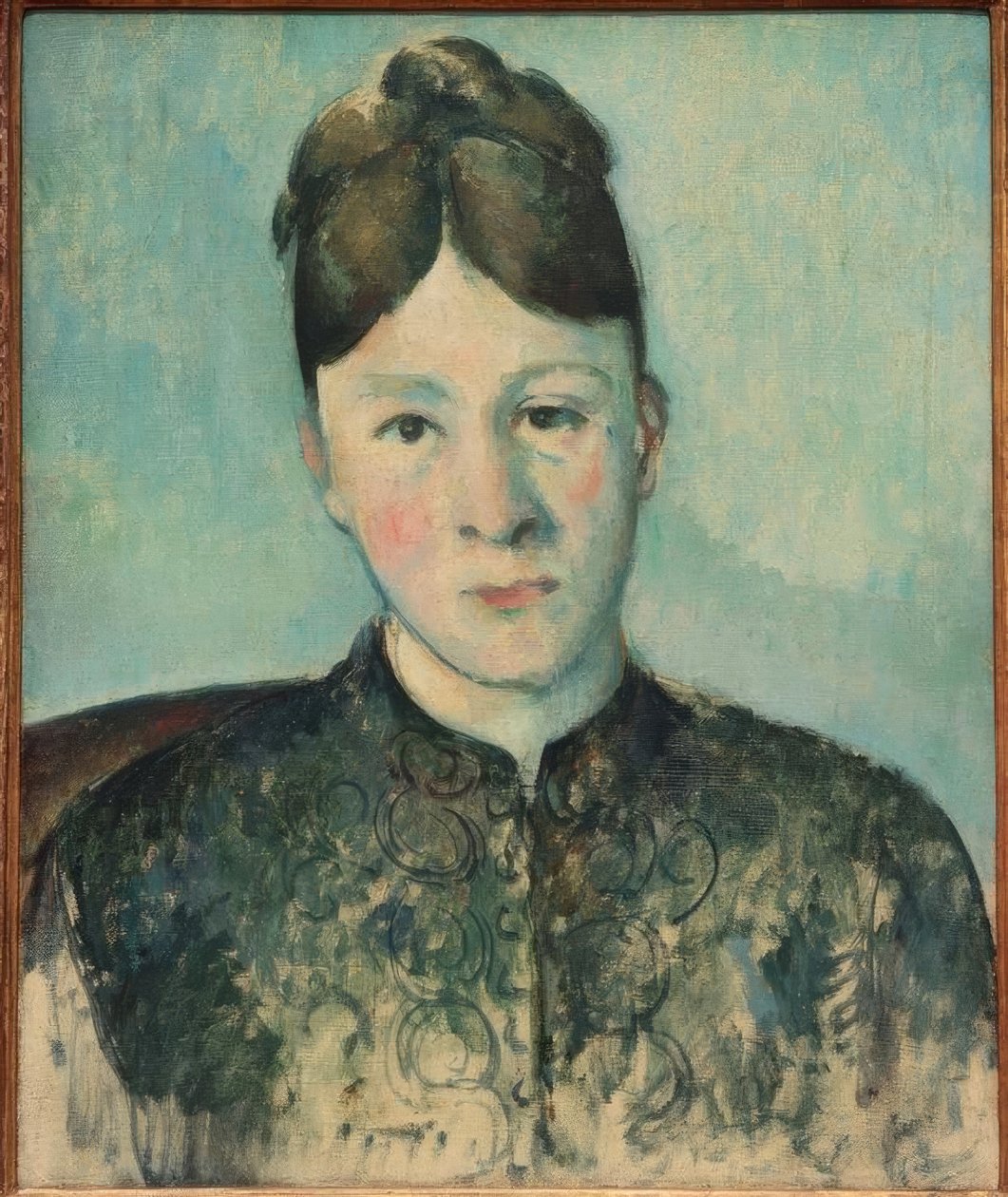 Portrett av Madame Cézanne av Paul Cézanne