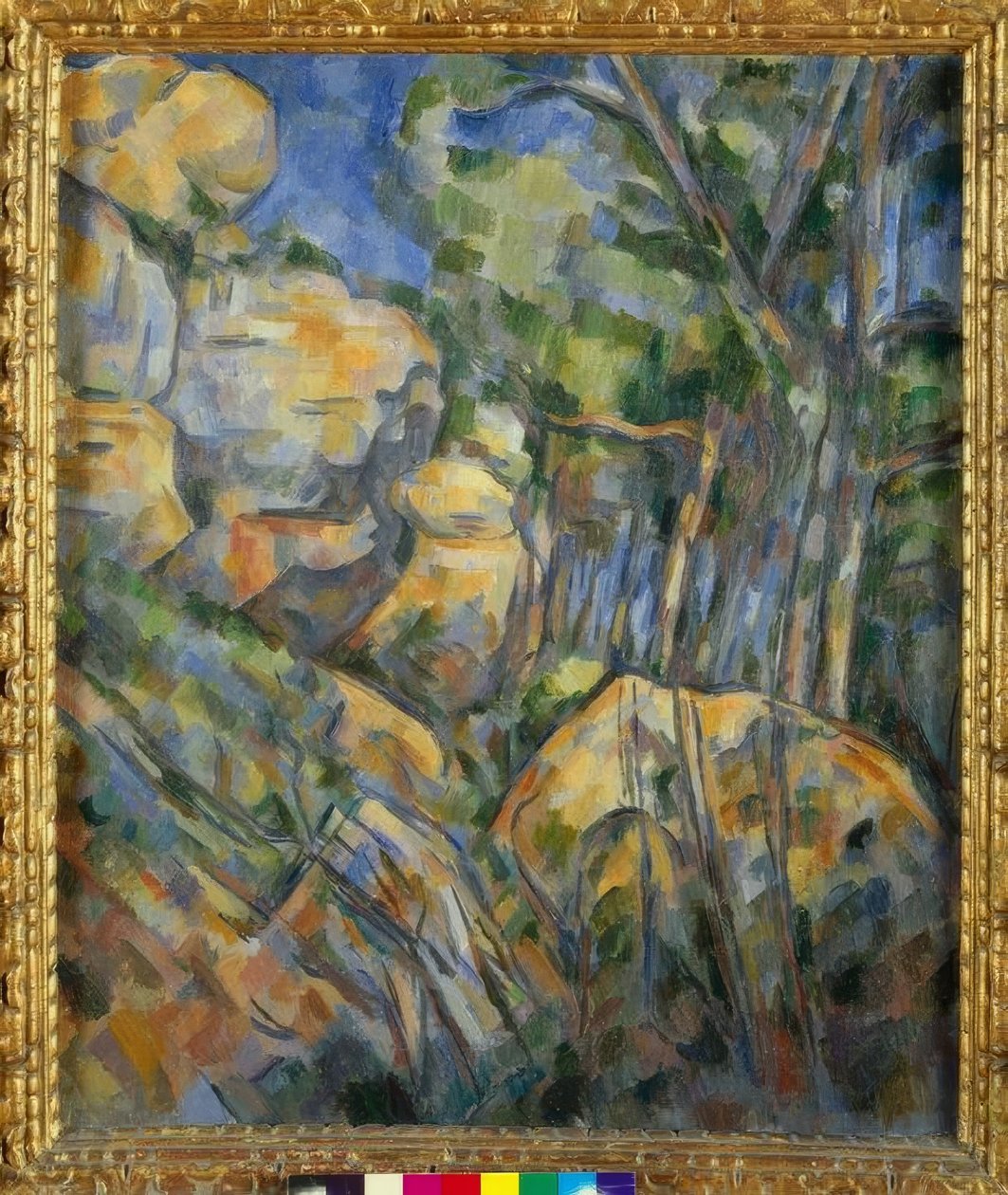 Steiner nær hulene over Château-Noir av Paul Cézanne