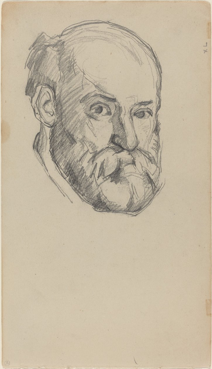 Selvportrett [recto] av Paul Cézanne