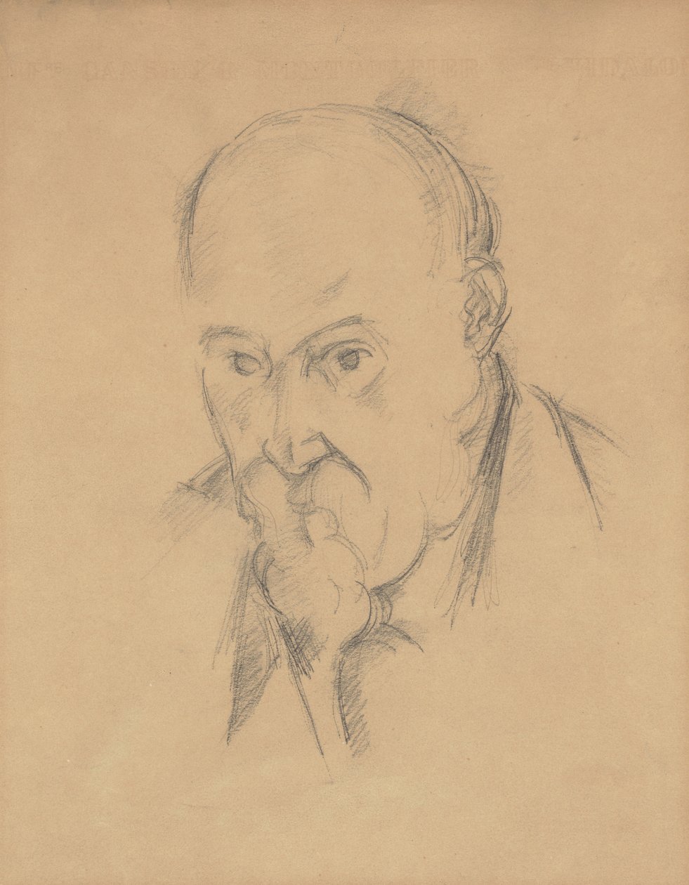 Selvportrett [recto] av Paul Cézanne
