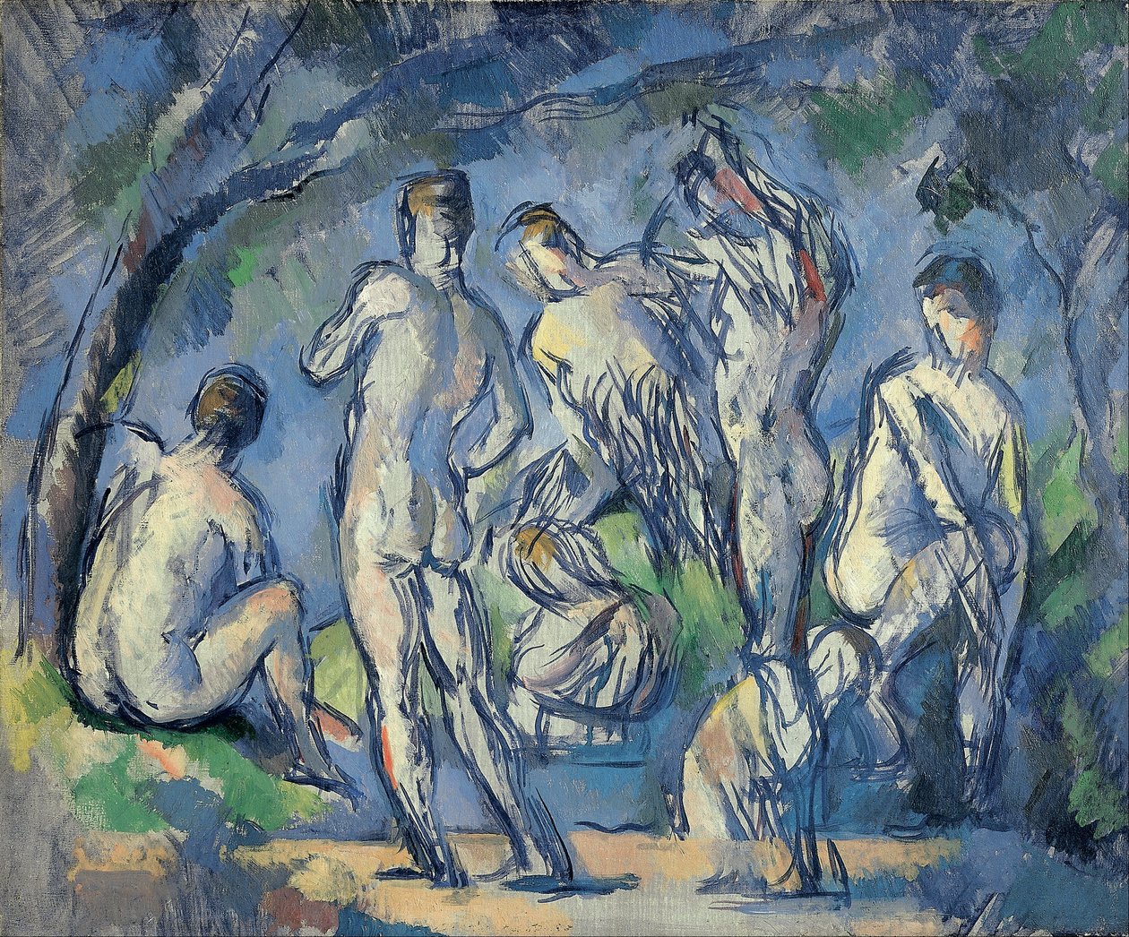 Syv badende av Paul Cézanne