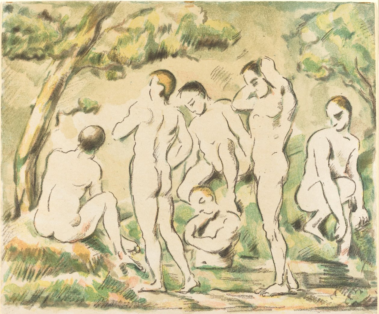The Bathers Small Plate, 1897. av Paul Cézanne