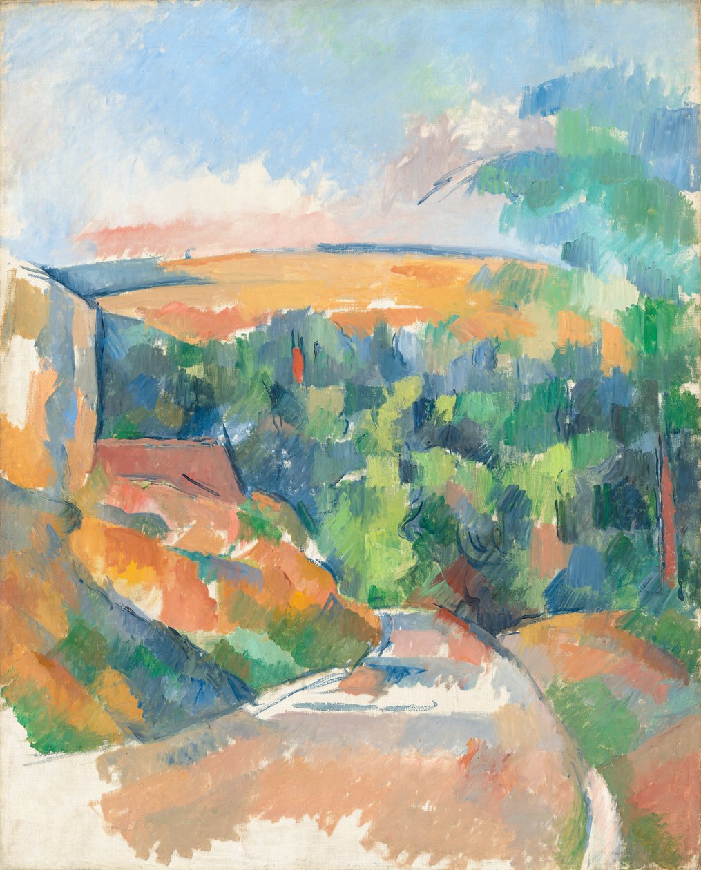 The Bend in the Road av Paul Cézanne
