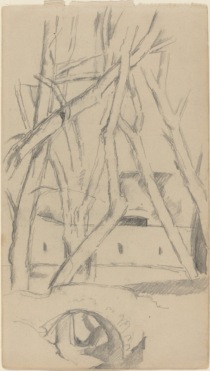 Den lille broen [recto] av Paul Cézanne