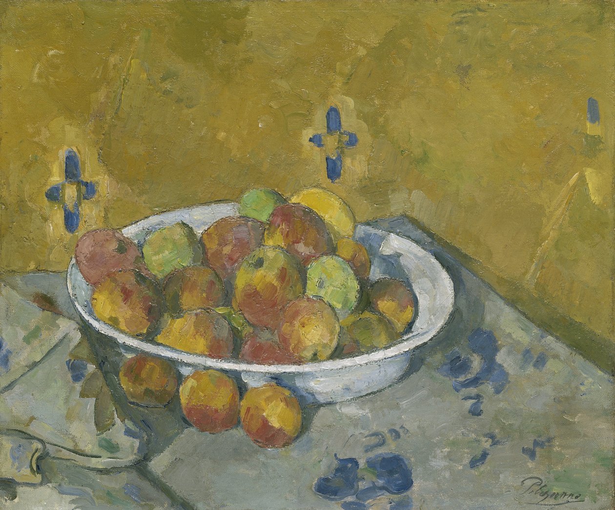 The Plate of Epler, ca. 1877 av Paul Cézanne