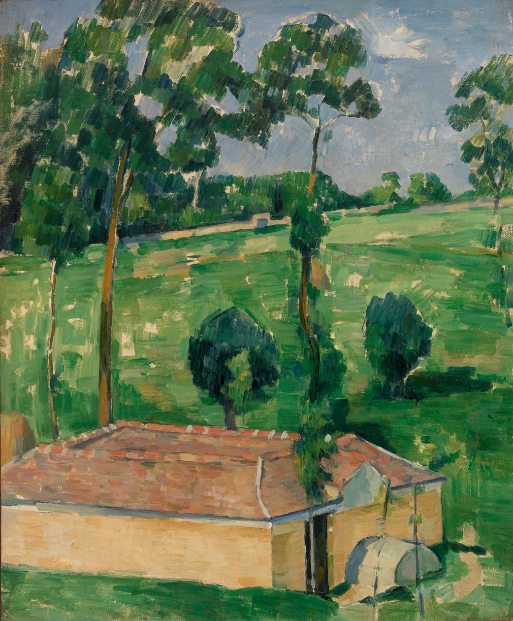 The Spring House, ca. 1879 (olje på lerret) av Paul Cézanne